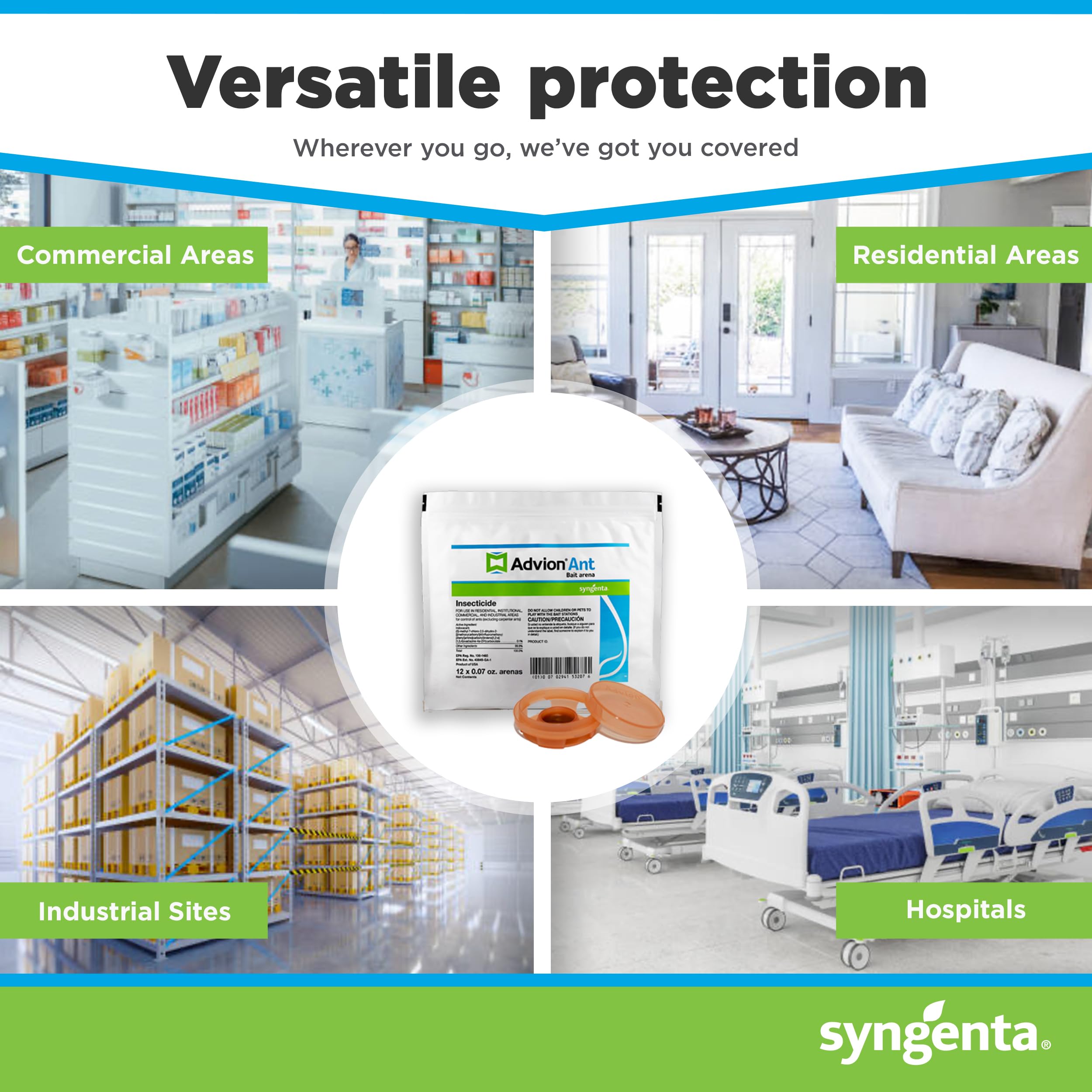 Syngenta Advion empaque interno sellado que mantiene estabilidad del cebo