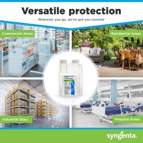 Syngenta etiqueta con instrucciones y dosificación para mezcla segura y precisa