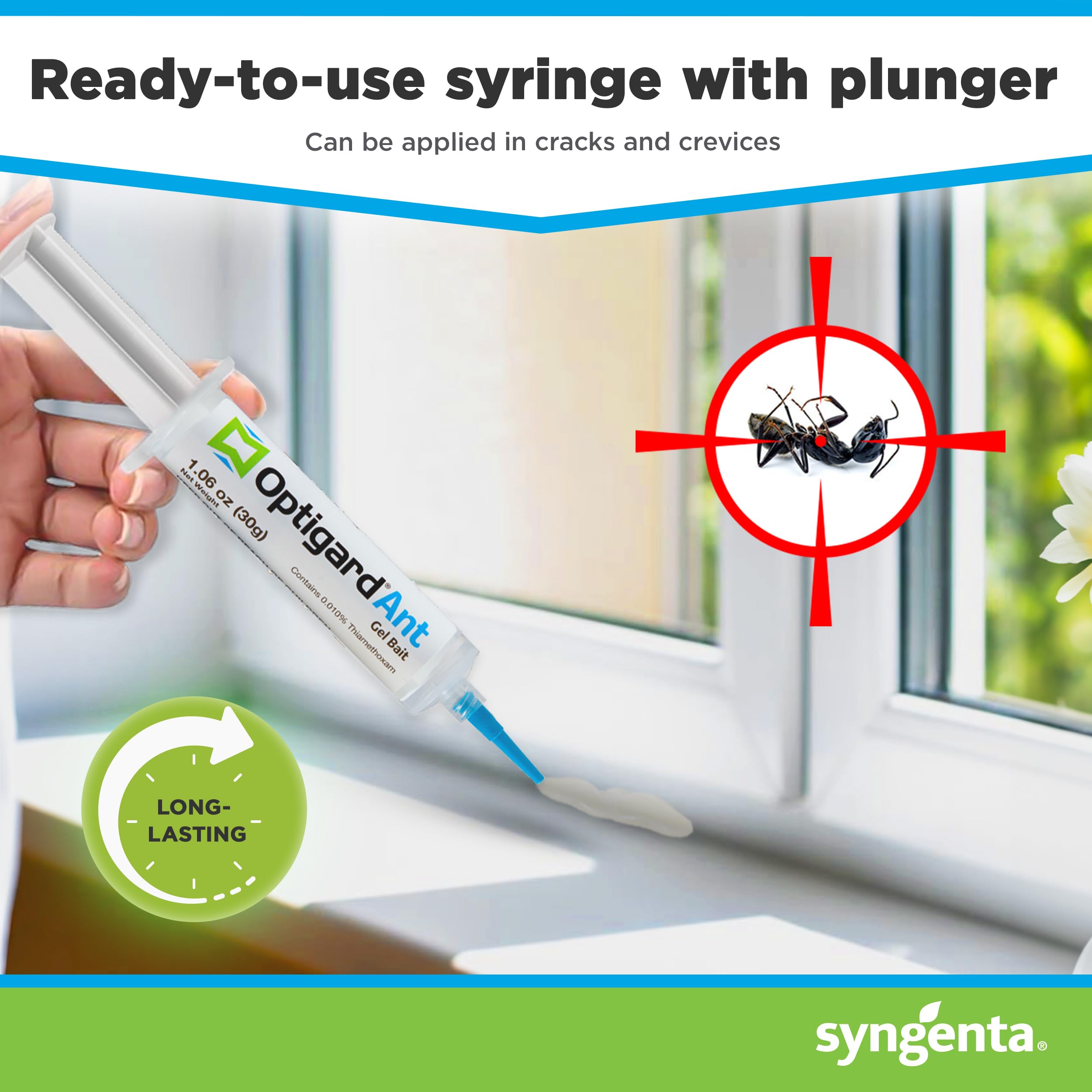 Syngenta Optigard aplicado bajo electrodoméstico para control localizado