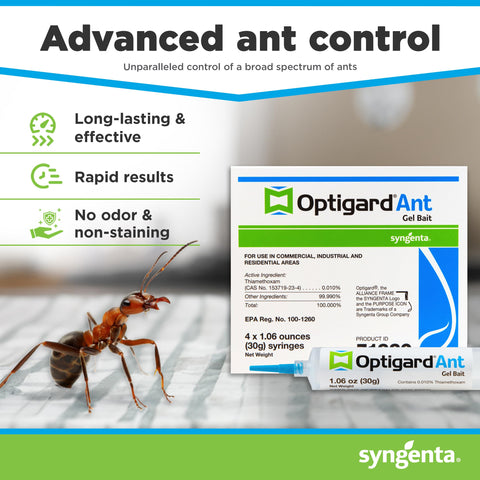 Syngenta jeringa Optigard de 30 g vista cercana para aplicación precisa