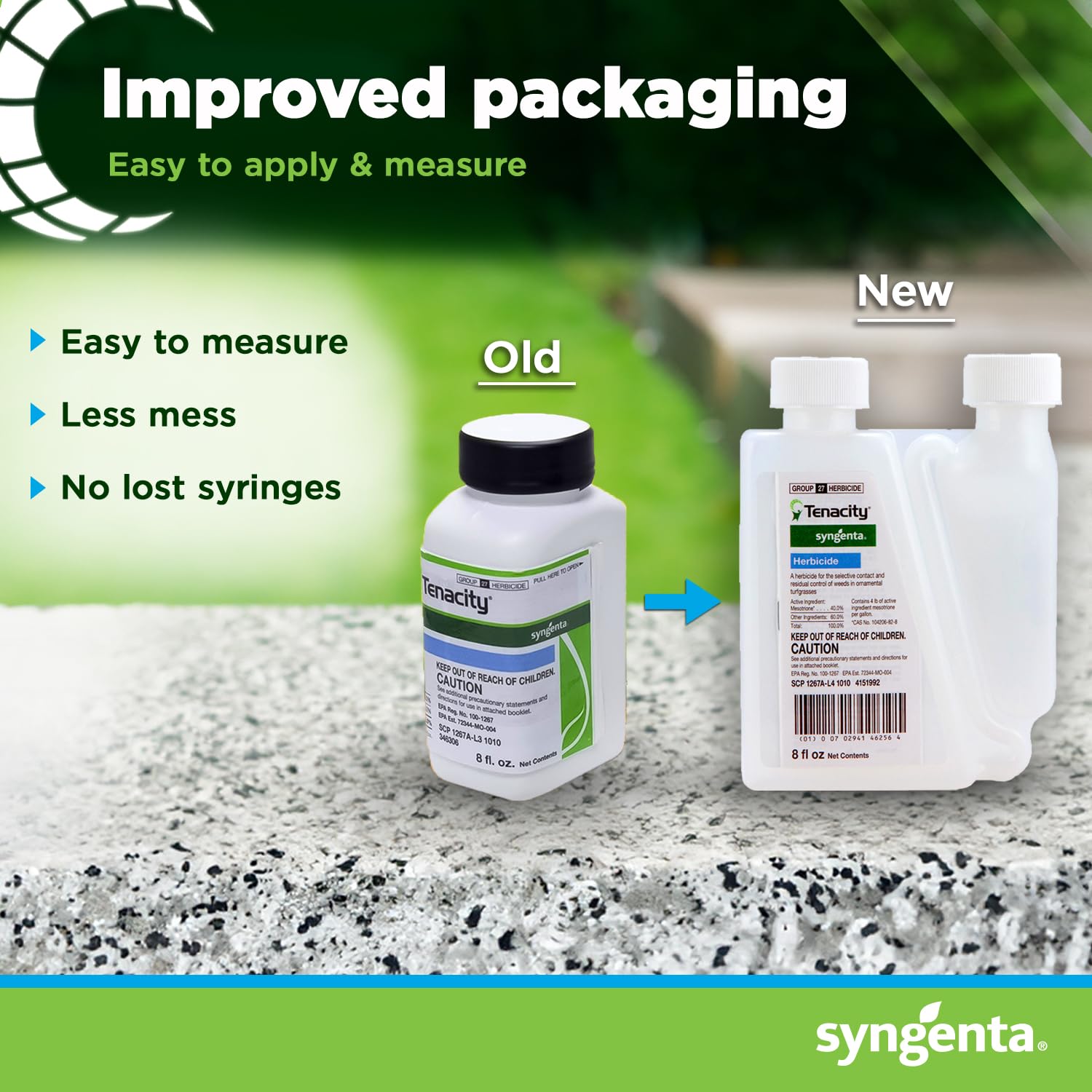 Syngenta Tenacity uso por jardinero profesional para tratamiento selectivo eficiente