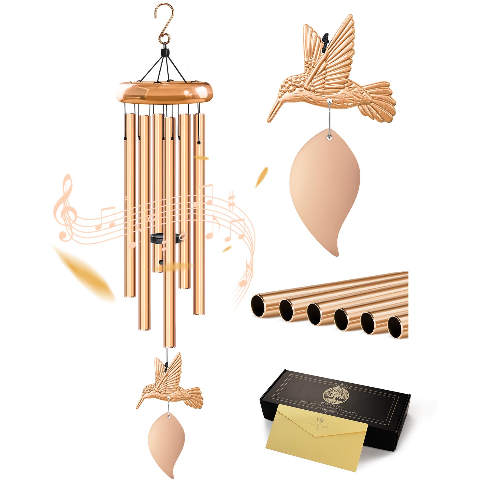 Synhonty campanillas frontal mostrando diseño colibrí y elegancia