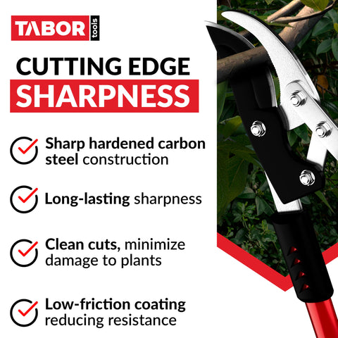 TABOR TOOLS comparativa de tamaño de 30 pulgadas junto a mano para visualizar alcance y palanca