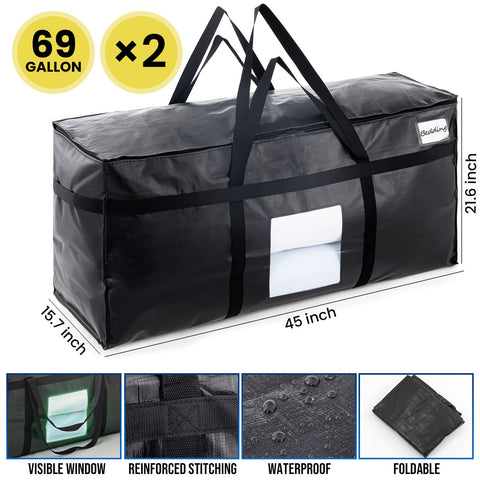 TAILI bolsa junto a persona para comparar escala y capacidad visual