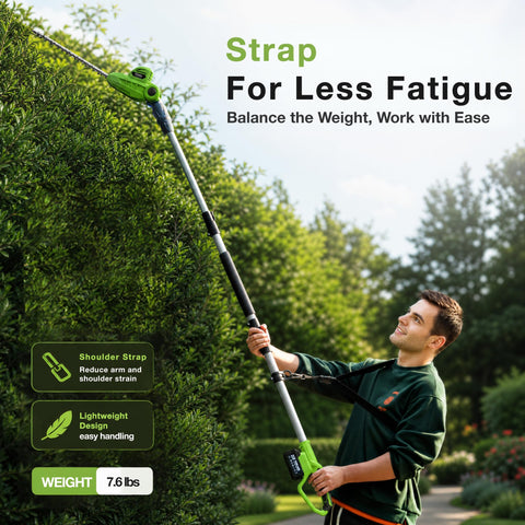TaskStar correa de hombro ergonómica colocada, reduce fatiga en trabajos largos