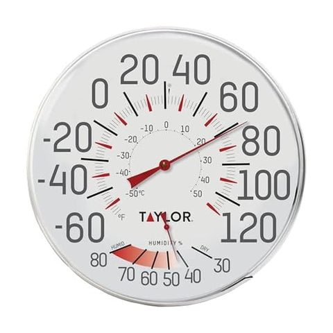 Taylor Humidiguide vista frontal con números grandes para lectura rápida