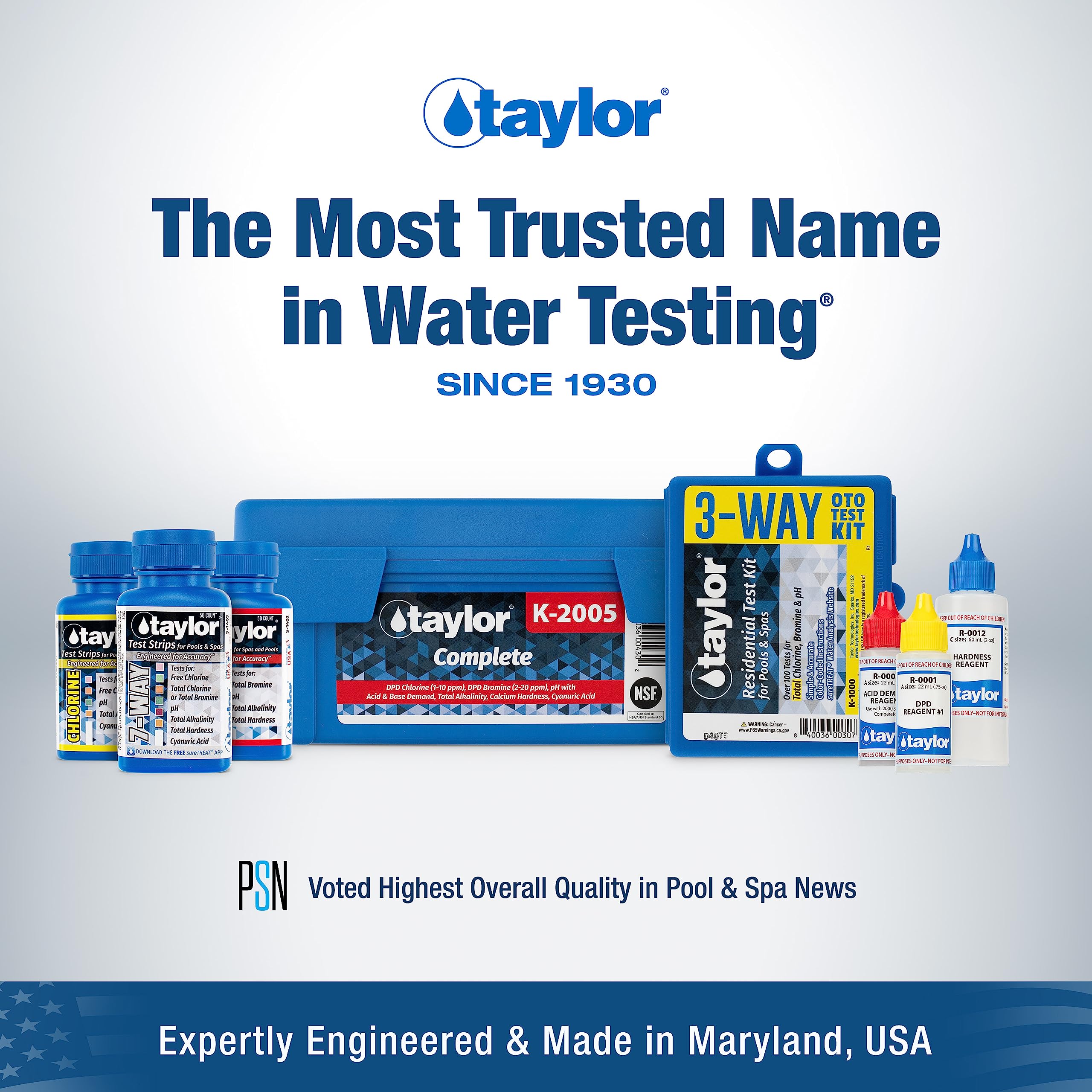 Taylor K-1000 usuario tomando muestra de agua en piscina, práctico para control regular