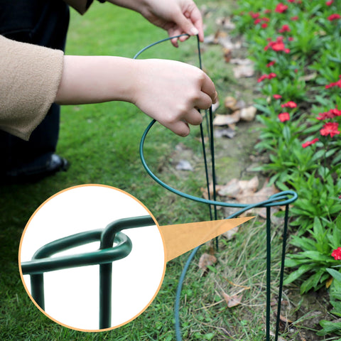 TCBWFY hileras de soportes creando un borde ordenado en el jardín