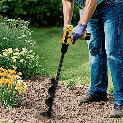 TCBWFY ambiente de jardín con la broca lista para plantar bulbos y ahorrar tiempo