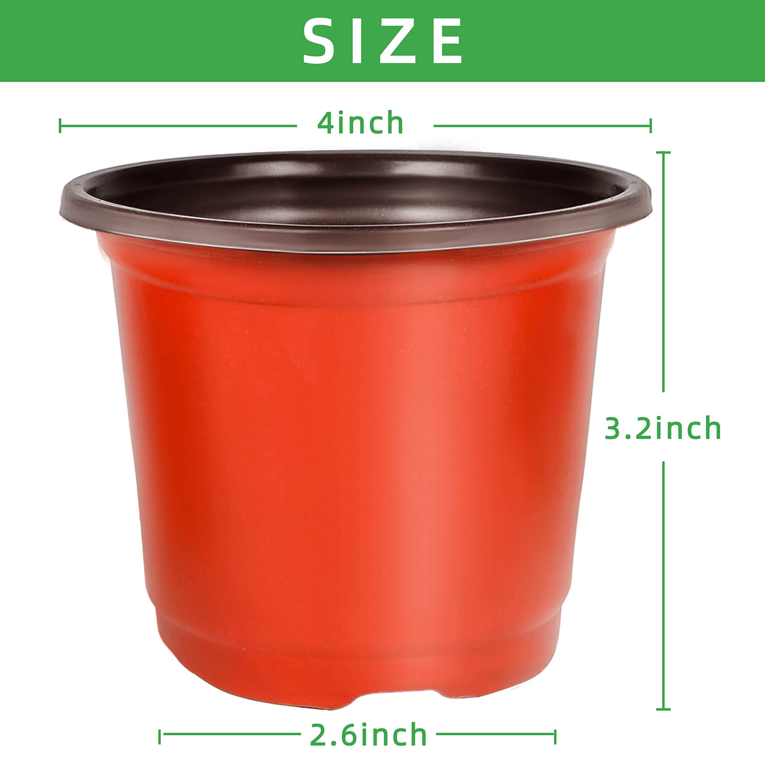 TDHDIKE vista superior de maceta mostrando apertura de 3.9 pulgadas para fácil plantado