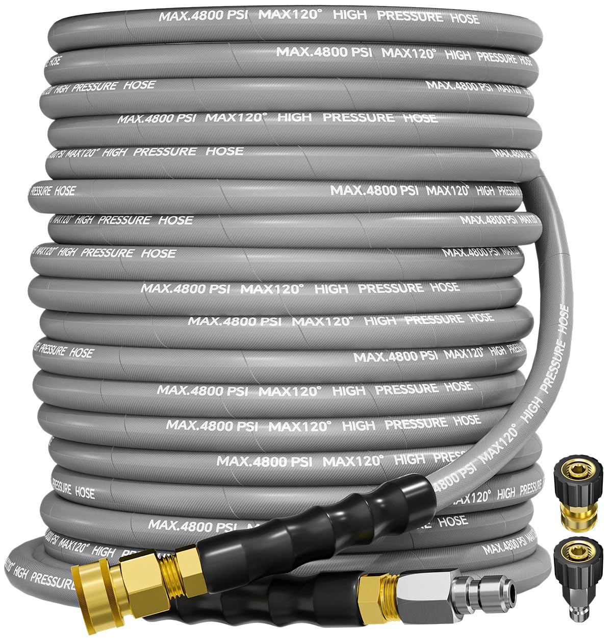 TechSweepPro manguera frontal con embalaje mostrando longitud y marca