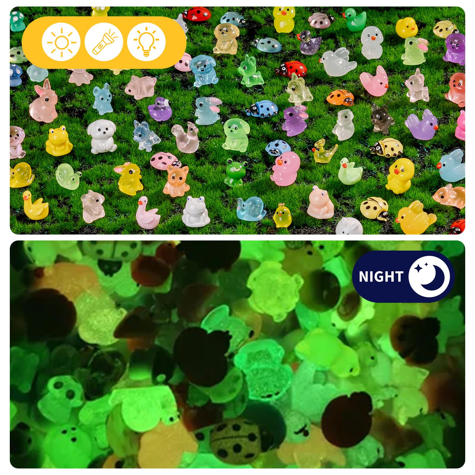 Teenzee figuras variadas en microjardín, añaden encanto inmediato