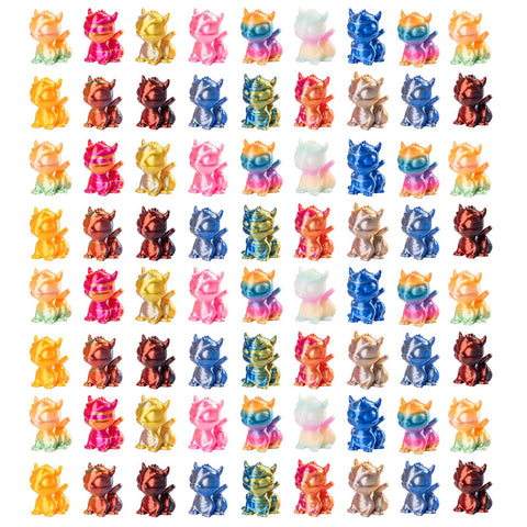 Teenzee caja frontal con 100 figuras y facilidad de almacenamiento