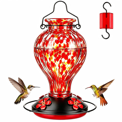 Tegarbed comedero frontal con puntos rojos que atrae colibríes