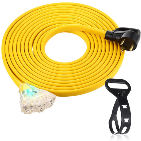 Tellegloww vista frontal del enchufe TT-30 con conexión segura y durable