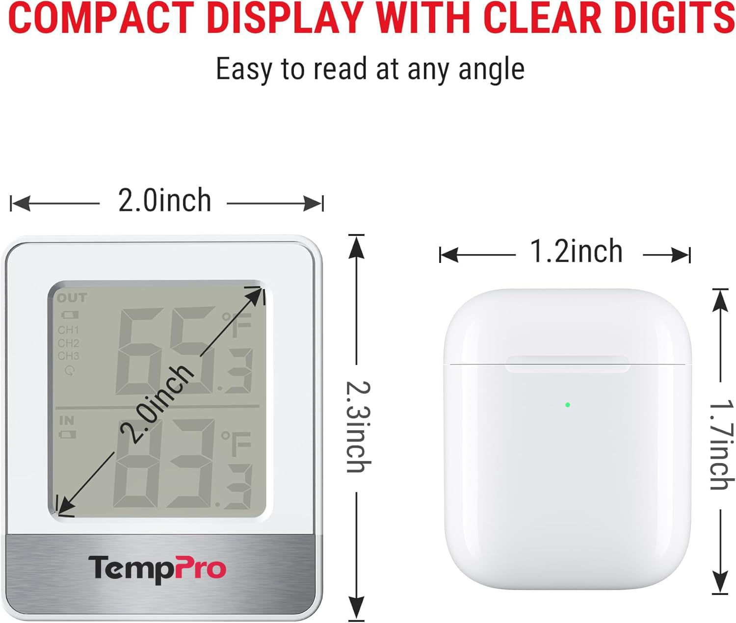 TempPro accesorios de montaje: imán, soporte y colgador para flexibilidad