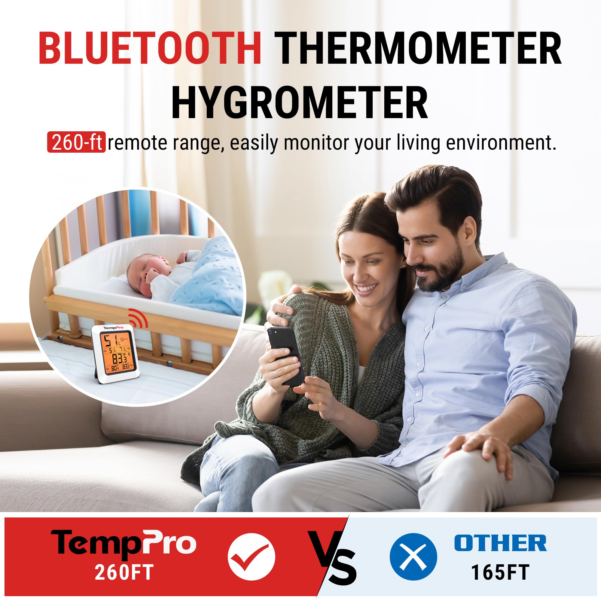 TempPro TempAir detalle del sensor NTC mostrando precisión y sensibilidad