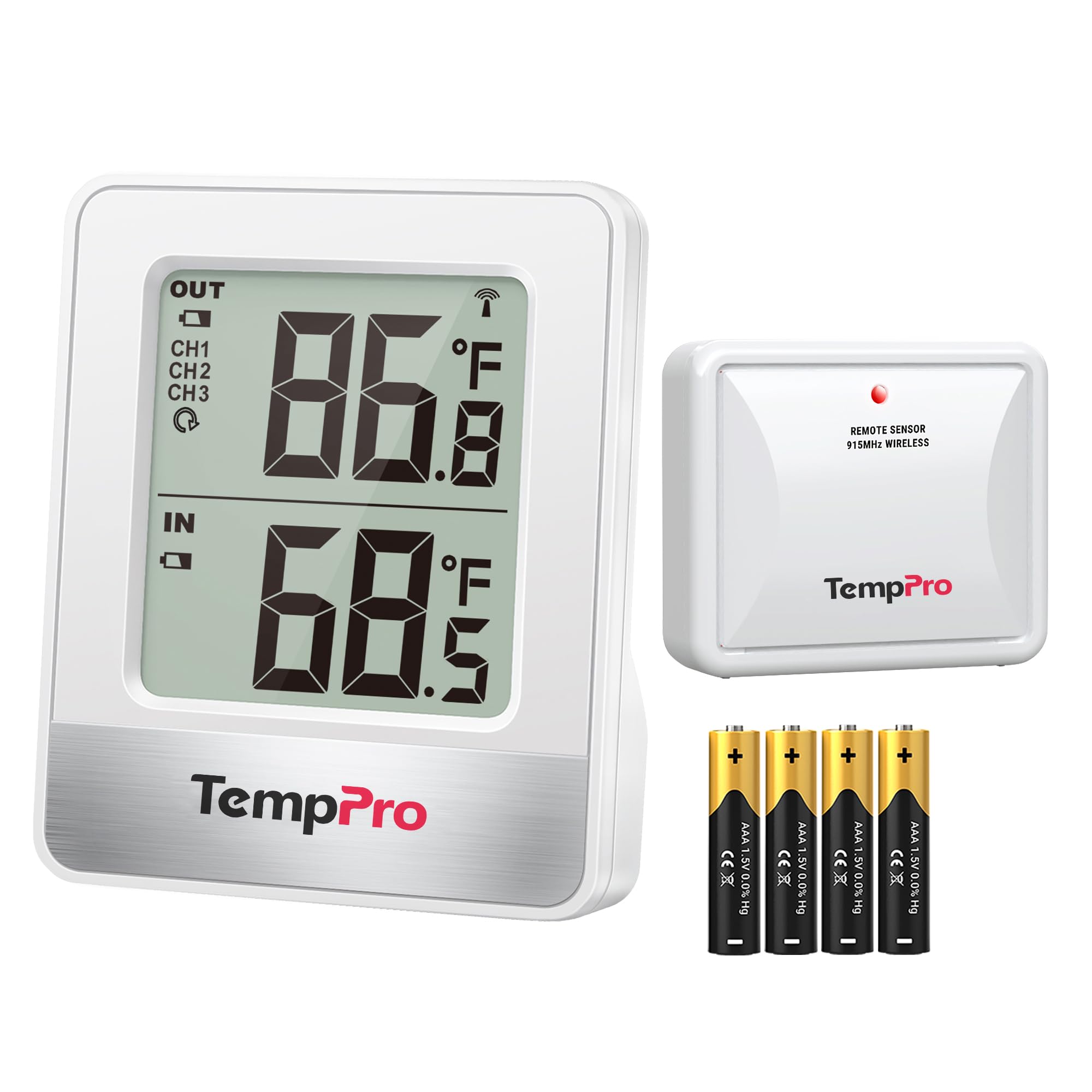 TempPro unidad base frontal con pantalla clara y lectura rápida