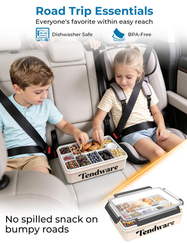 TENDWARE LIFE bandeja dividida con variedad de snacks lista para compartir