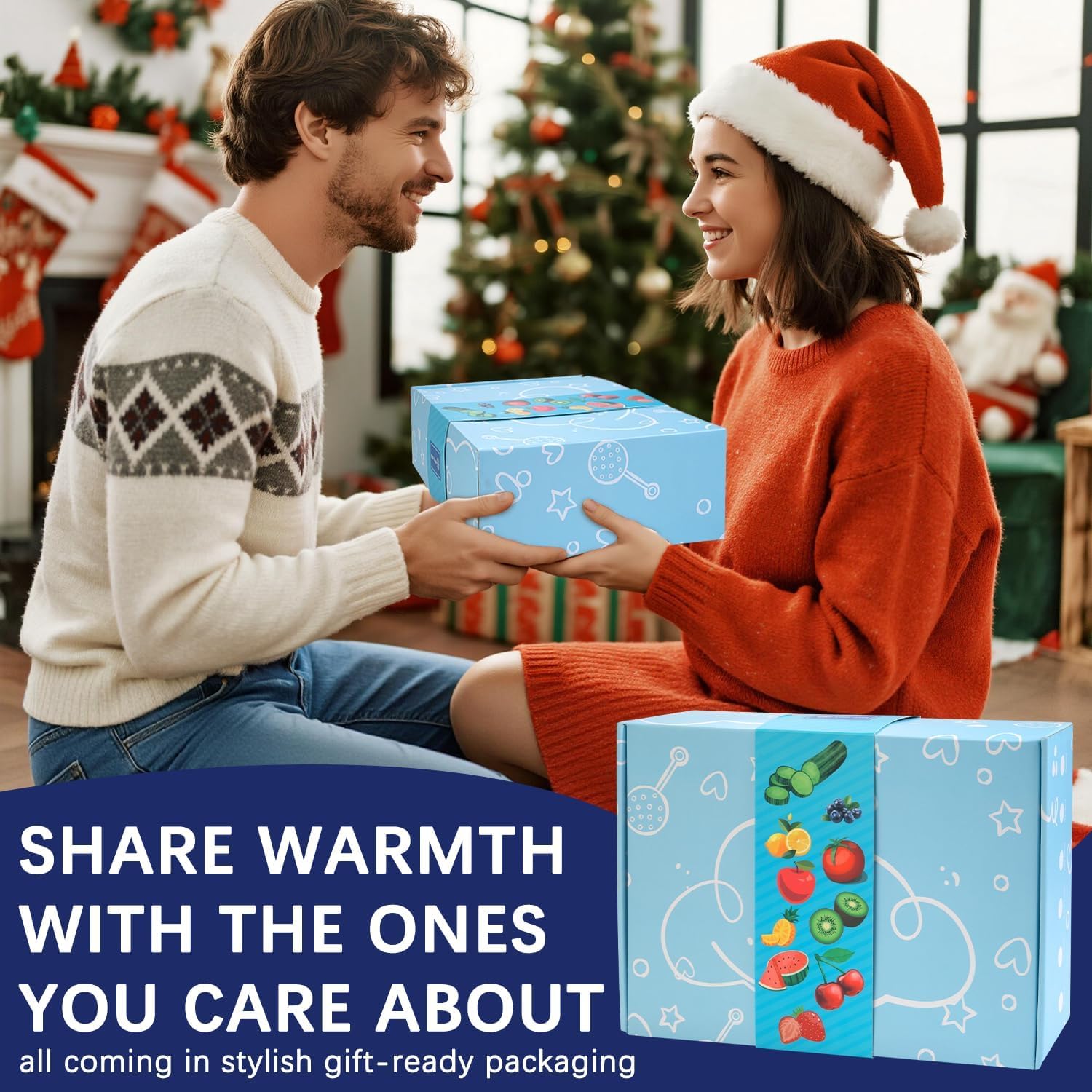 TENDWARE LIFE caja de regalo azul con contenido, presentación lista para obsequio