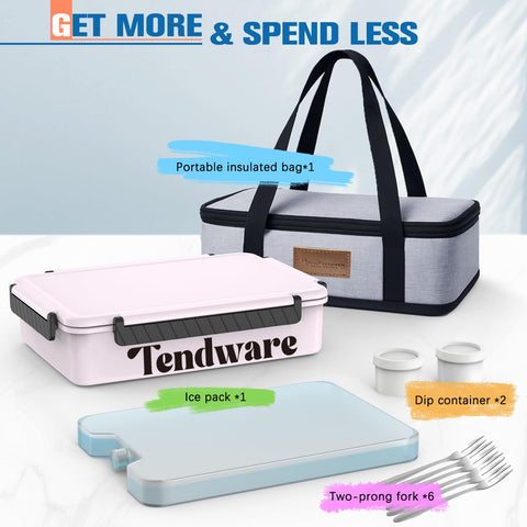 TENDWARE LIFE comparación de tamaño de la bandeja para referencia de capacidad
