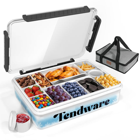TENDWARE LIFE frente del contenedor Snackle Box mostrando cierre seguro y diseño práctico