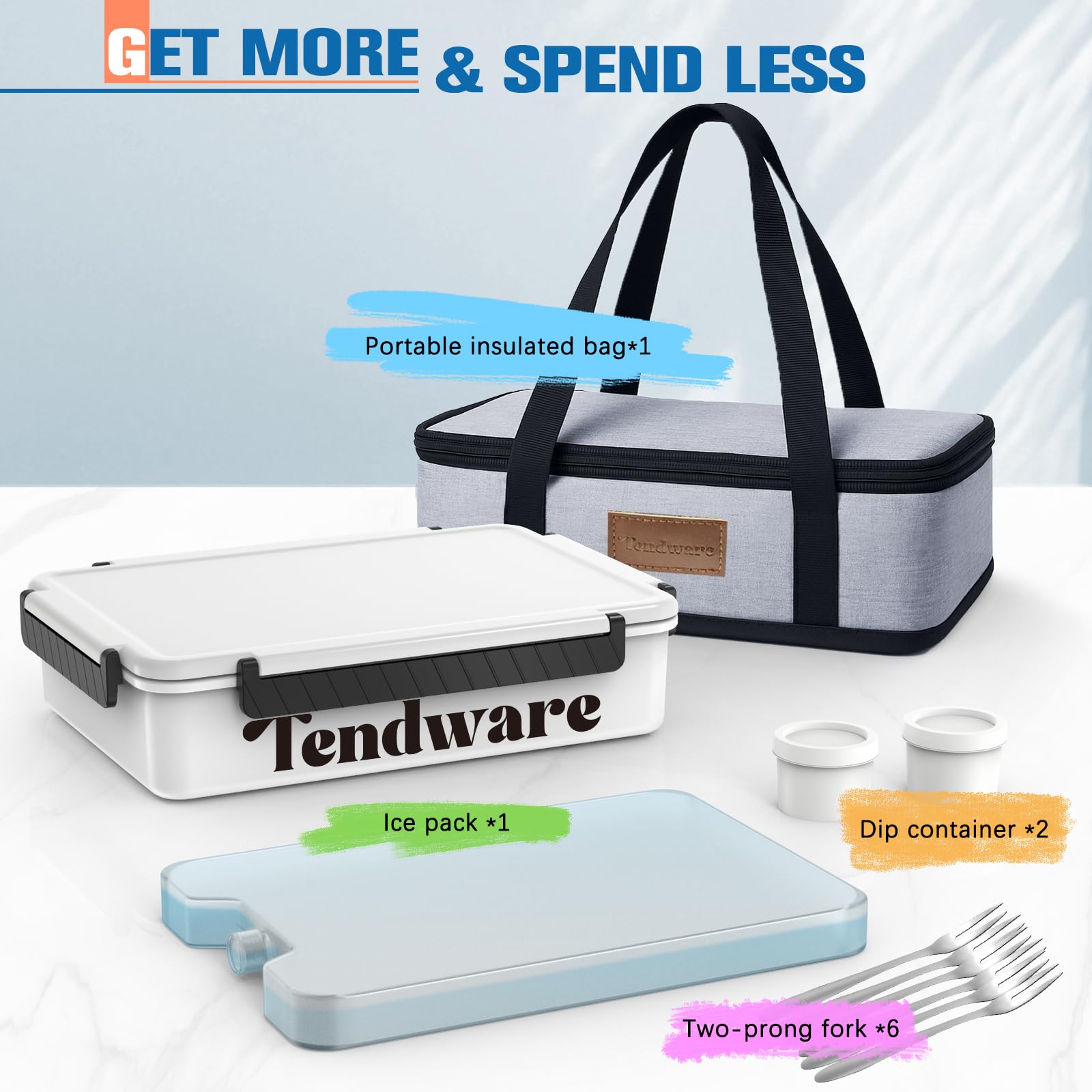 TENDWARE LIFE bandeja en la playa con snacks fríos disfrutables bajo el sol