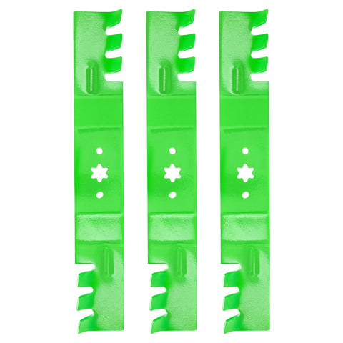 TENGMUJX pack frontal mostrando tres cuchillas para reemplazo, mejora el rendimiento