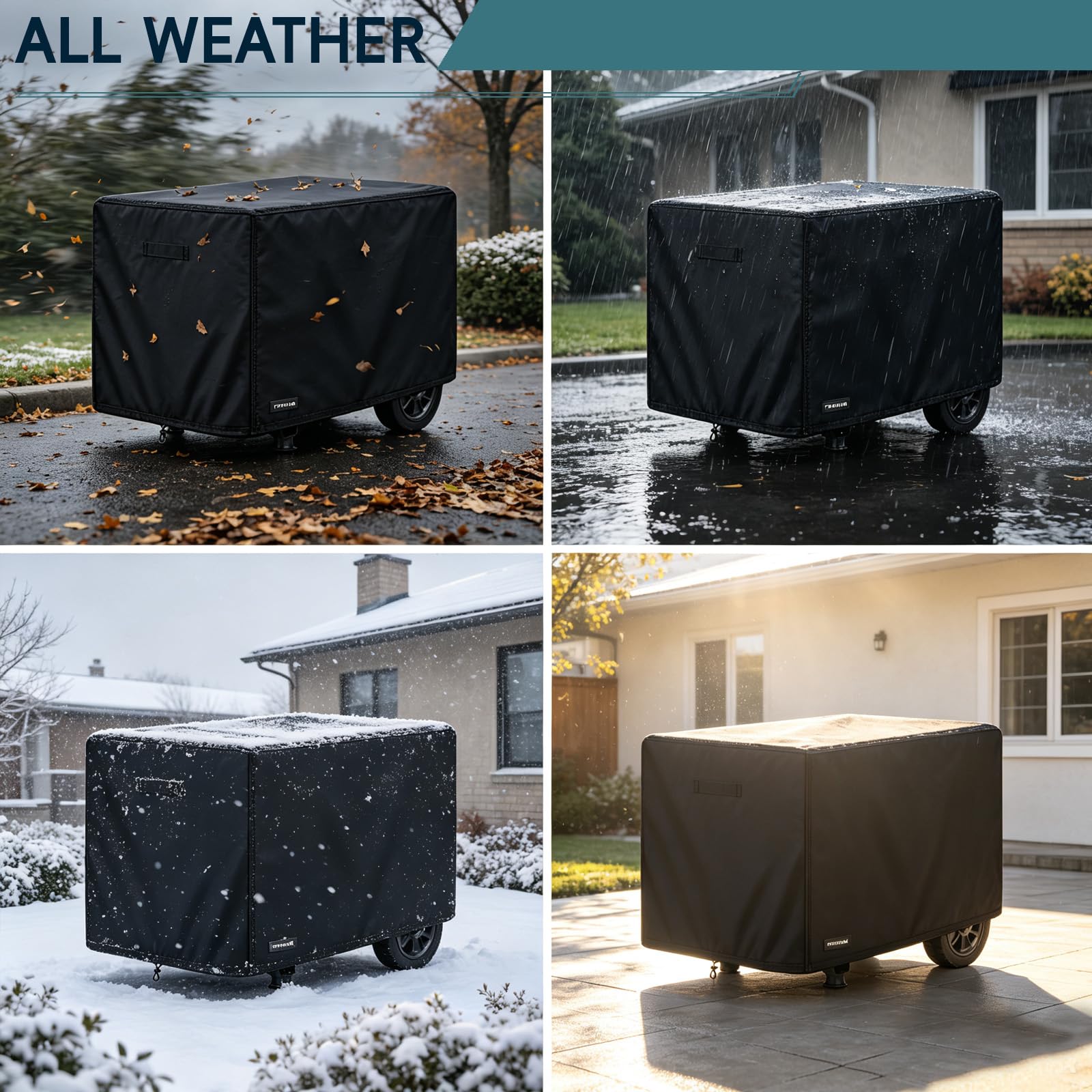TENTVIA funda sobre generador en jardín, protección exterior confiable