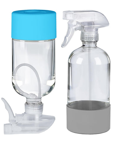 TERESRY botella frontal gris y azul mostrando diseño elegante y seguridad