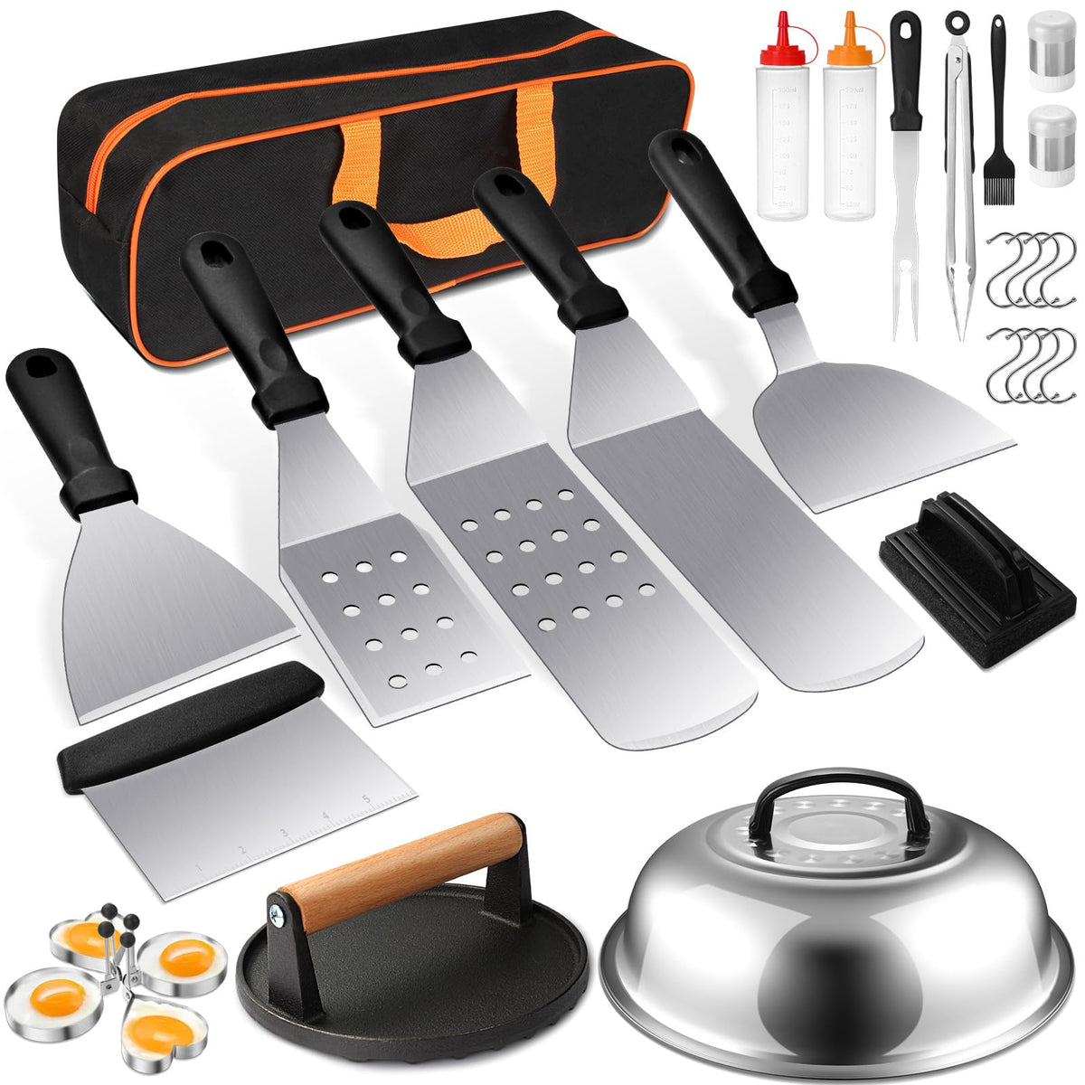 Terlulu vista frontal del kit completo para plancha, organización y portabilidad