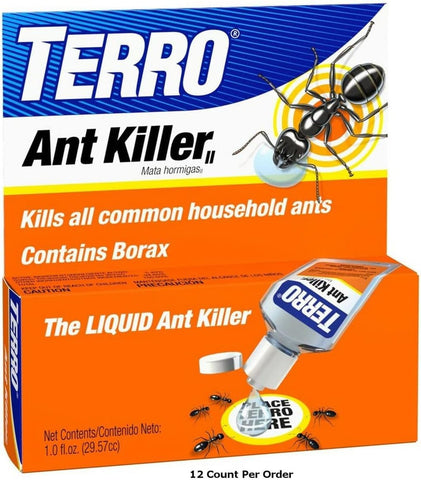 Terro primer plano del cebo líquido con textura visible y atracción para hormigas