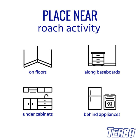 TERRO tira adhesiva multi-superficie para fijar estaciones en pared o mueble