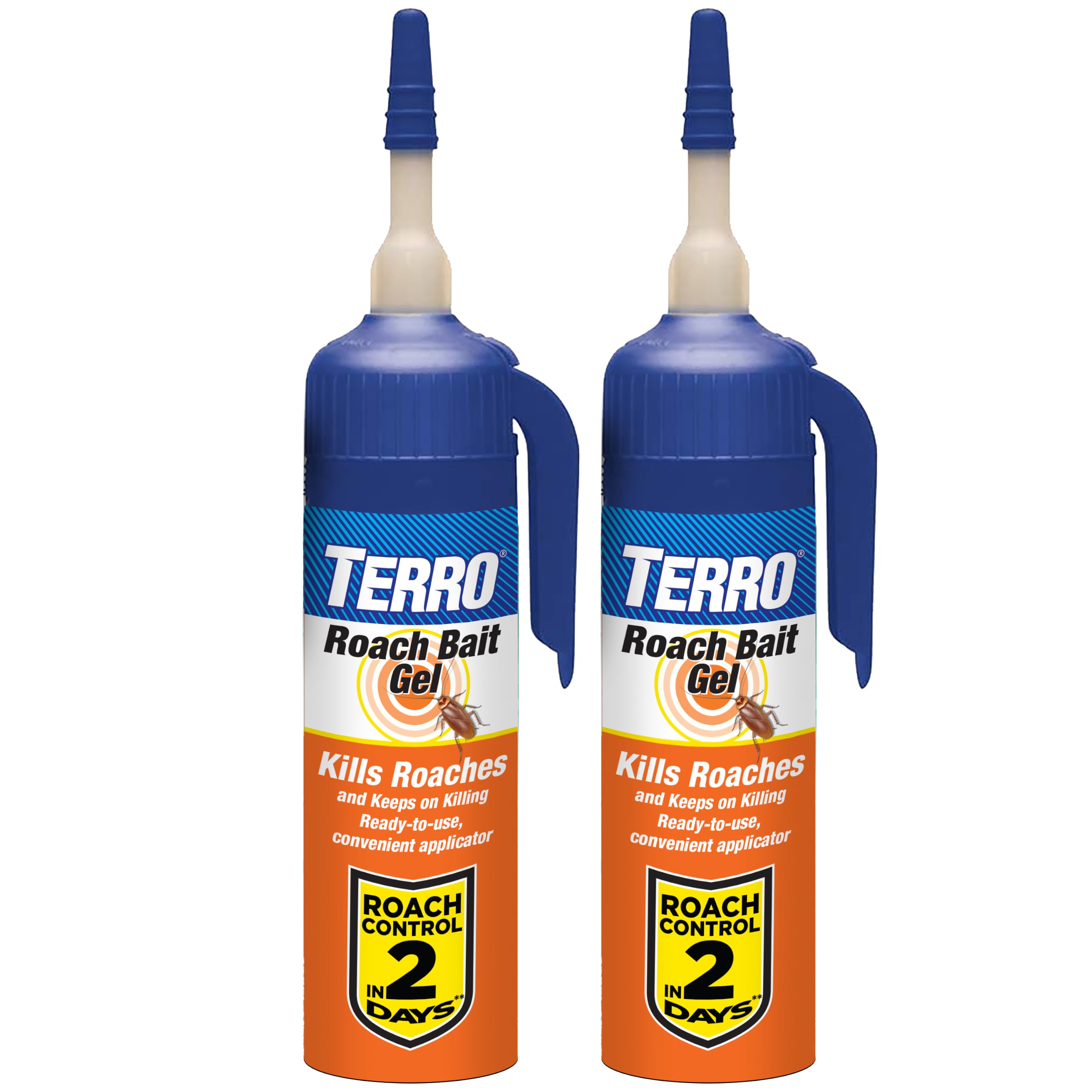 Terro frente del paquete del gel cebo mostrando dos jeringas útil para control interior