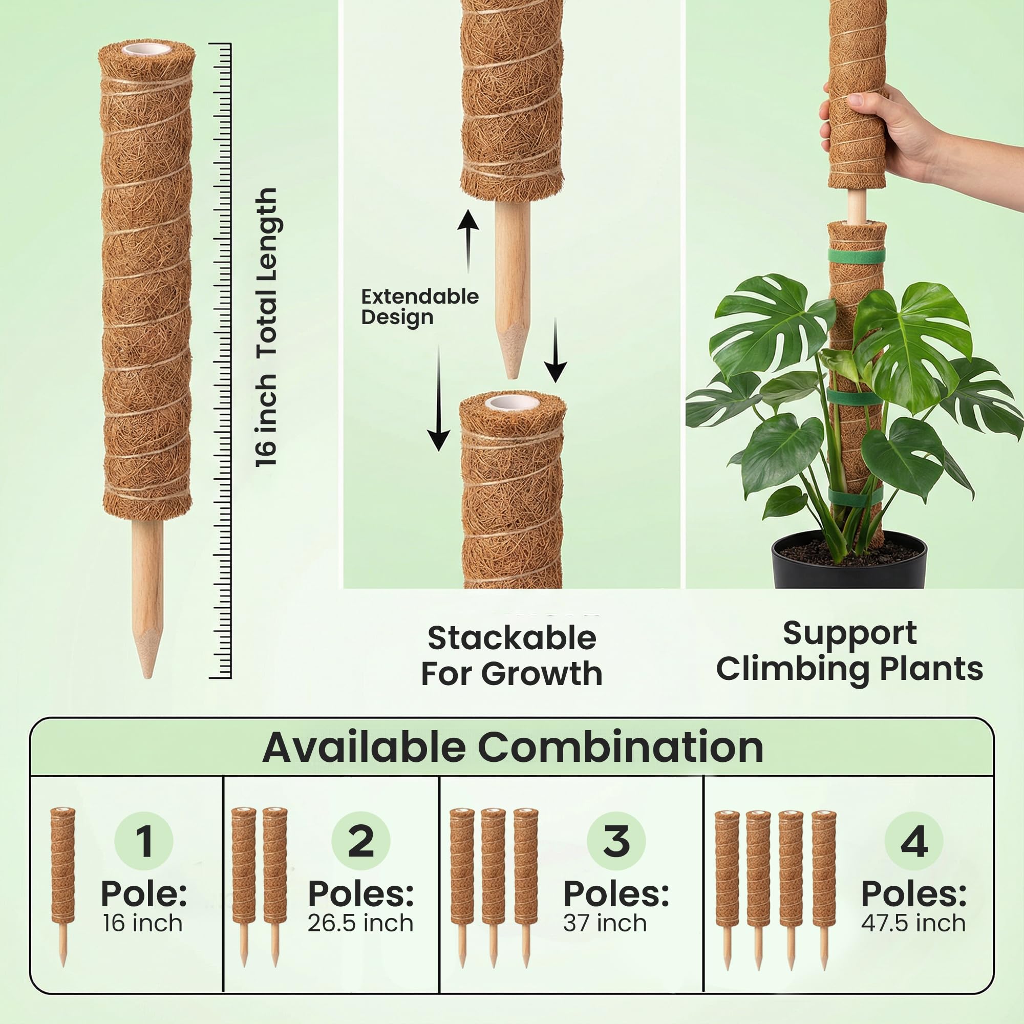 The Blooming Jungle postes apilados hasta 48 pulgadas para mayor altura