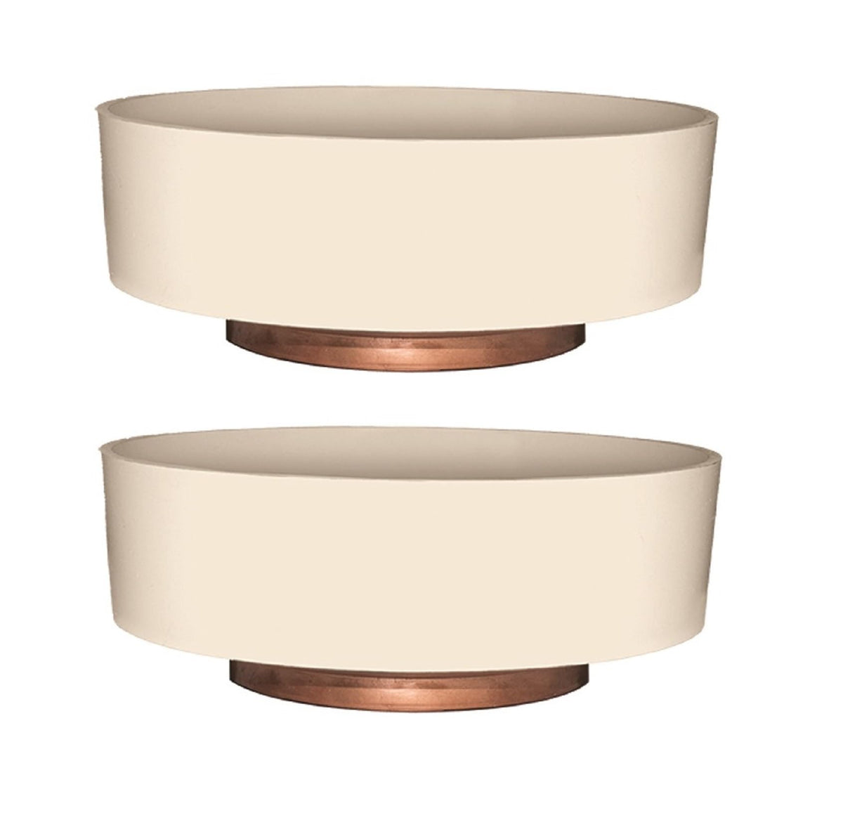 The HC Companies maceta Capri Bowl frontal muestra diseño versátil y estética
