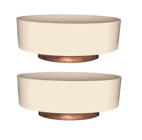The HC Companies maceta Capri Bowl frontal muestra diseño versátil y estética
