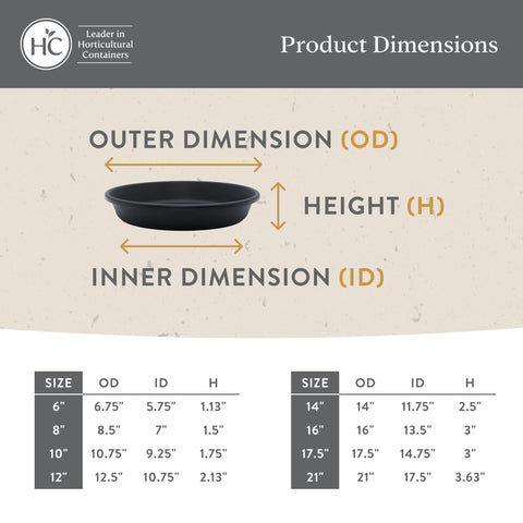 The HC Companies plato junto a manos para comparar tamaño, facilita dimensionamiento