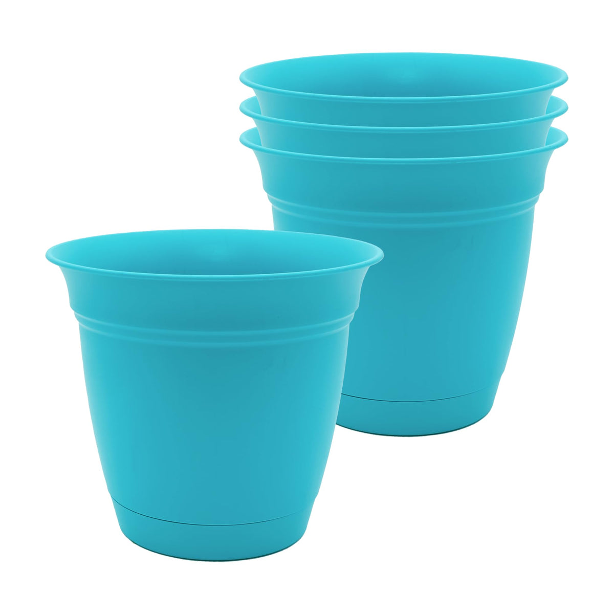The HC Companies maceta frontal paquete de 4 mostrando color teal y diseño moderno