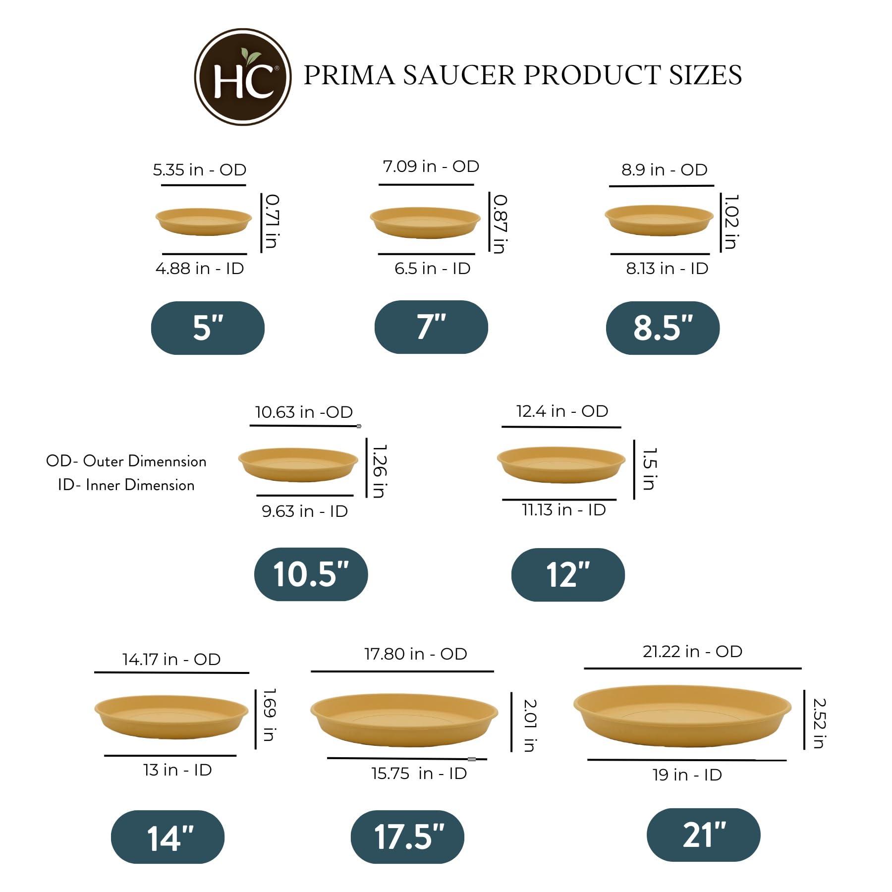 The HC Companies plato con maceta en uso reteniendo agua y evitando manchas