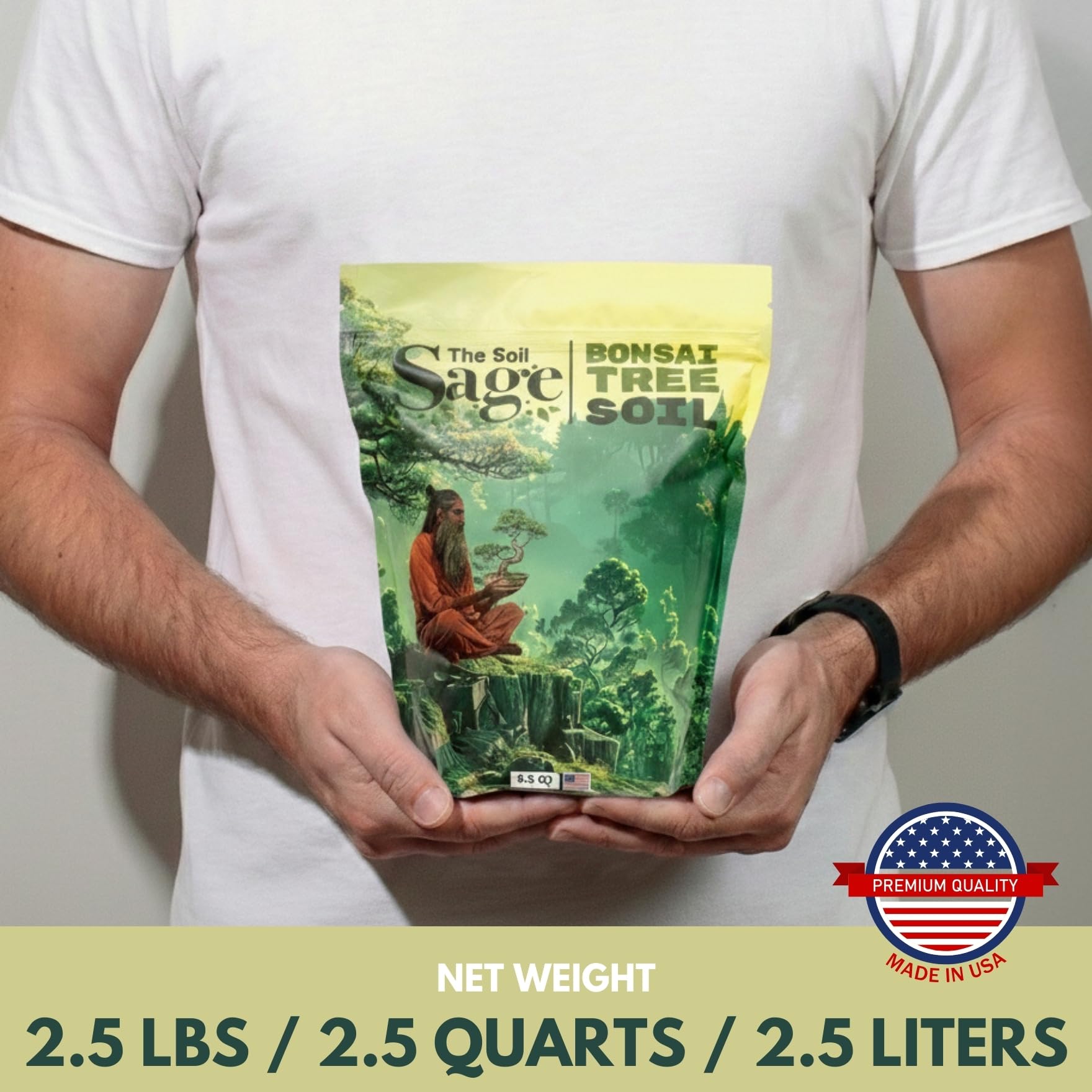 The Soil Sage comparación de tamaño 2.5 Qt para planificación de compra