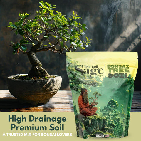 The Soil Sage textura de la mezcla con partículas para mejor drenaje