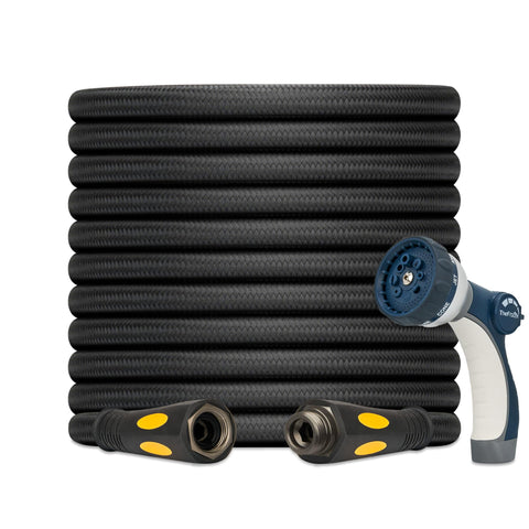 TheFitLife manguera 50 FT frente del empaque mostrando longitud y ventajas