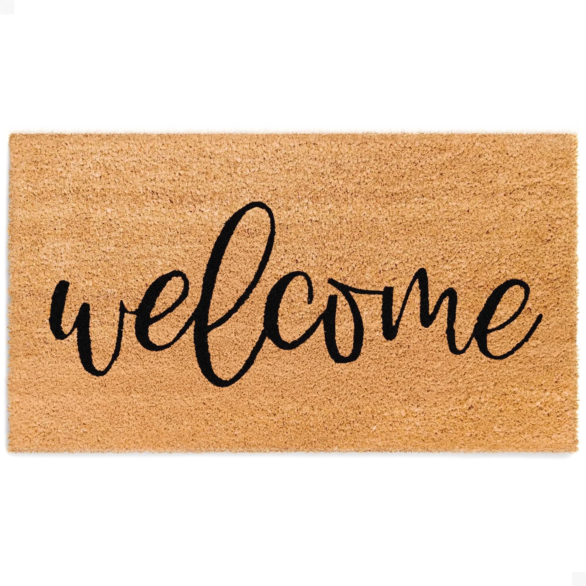 THEODORE MAGNUS felpudo frontal con texto Welcome, aporta bienvenida elegante