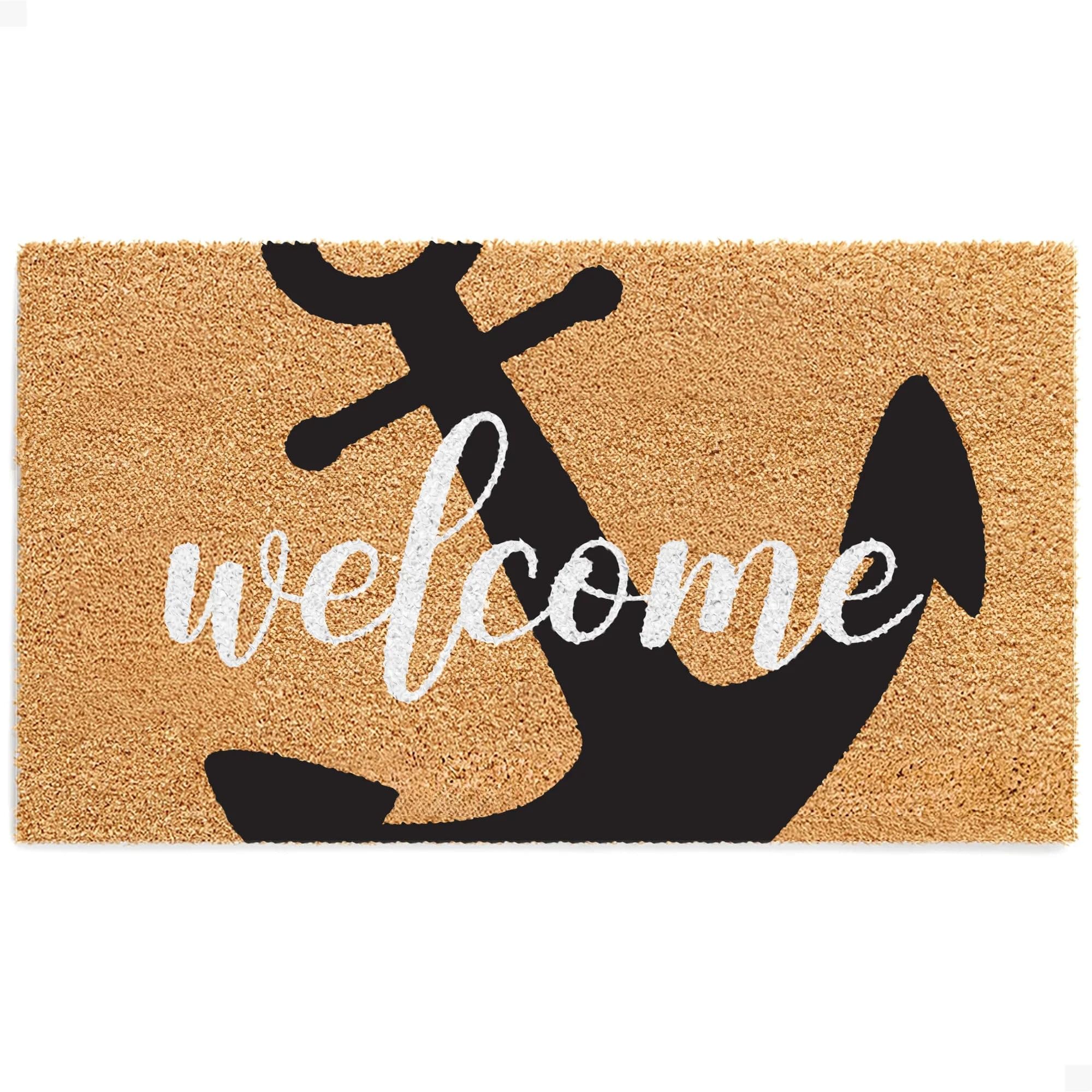 THEODORE MAGNUS felpudo frontal con diseño Welcome Aboard y bienvenida elegante