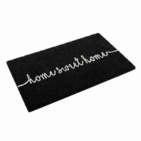 THEODORE MAGNUS felpudo frontal con "Home Sweet Home" en negro, bienvenida elegante