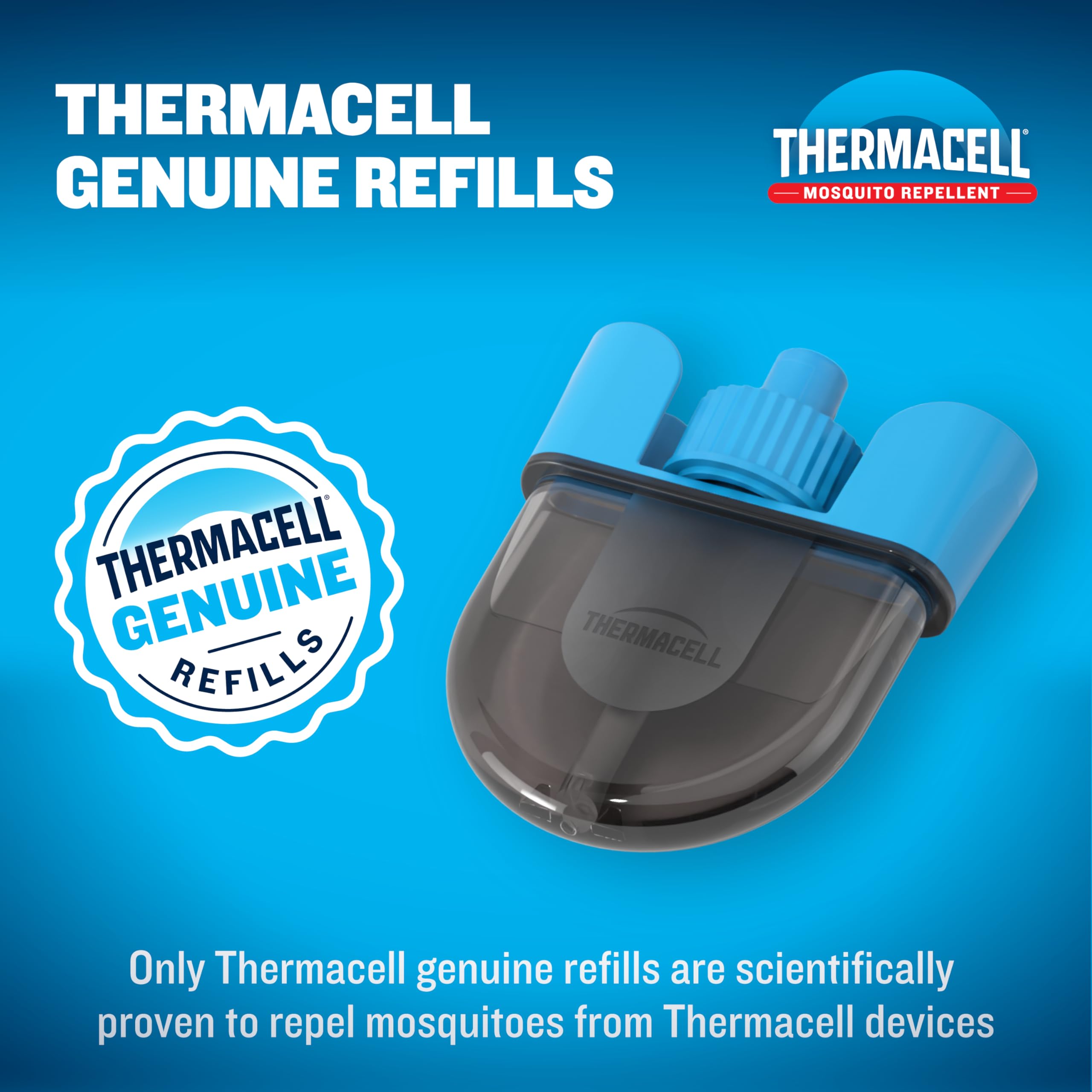 Thermacell instalación del cartucho en mano para cambio rápido y seguro