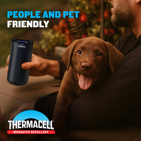 Thermacell cartucho de combustible mostrando duración de hasta 12 horas