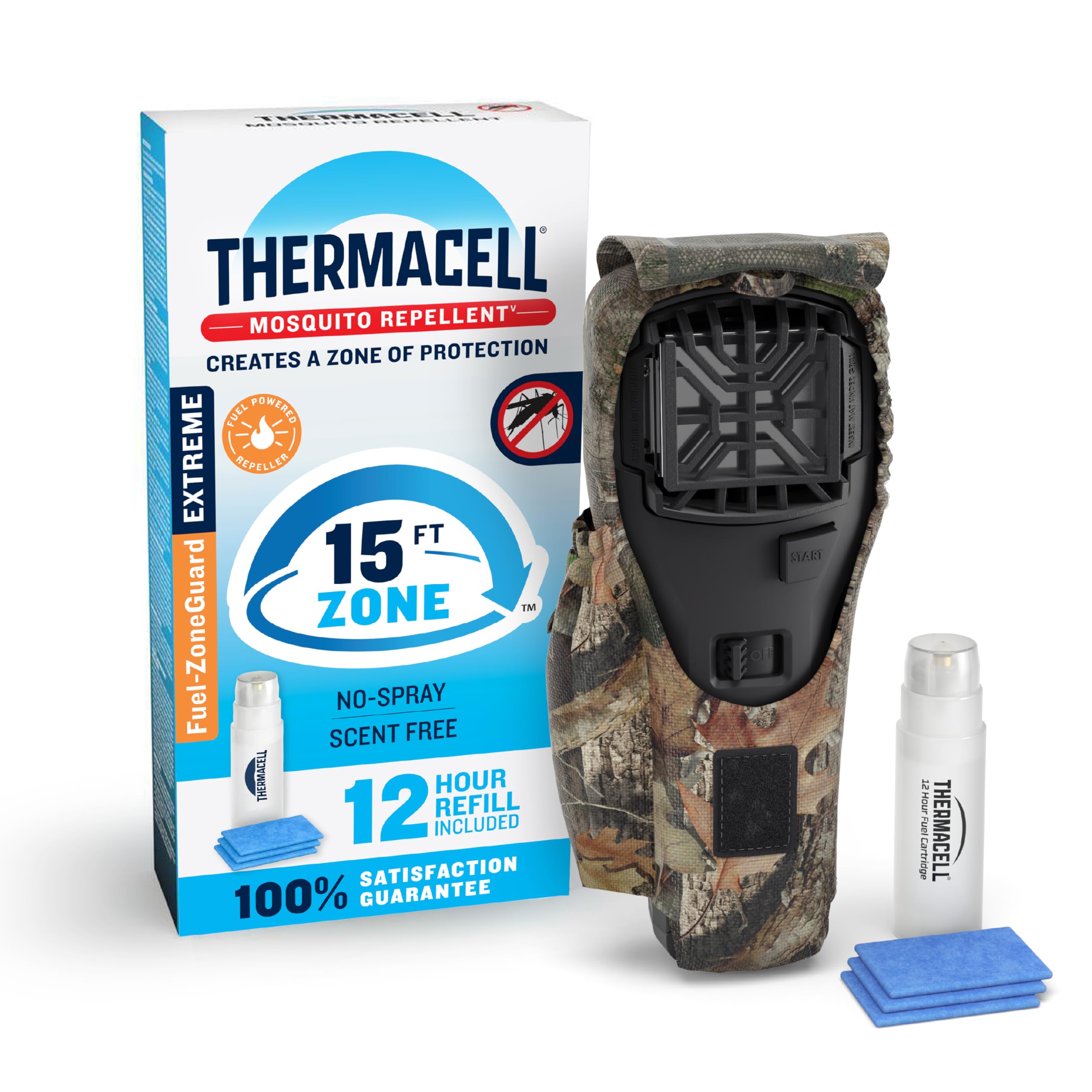Thermacell vista frontal del dispositivo muestra diseño robusto y protección