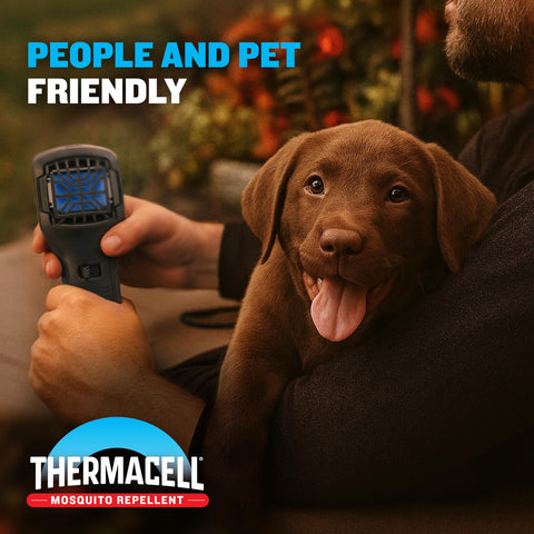 Thermacell primer plano del acabado resistente y botones de uso fácil